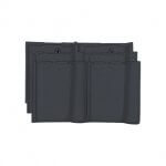 Nelskamp SP-10 dubbele Tuile du Nord matzwart engobe dakpan