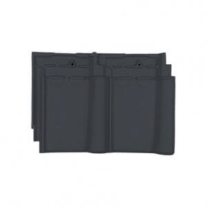 Nelskamp SP-10 dubbele Tuile du Nord matzwart engobe dakpan