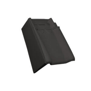 Nelskamp SP-10 dubbele Tuile du Nord matzwart engobe linkergevelpan